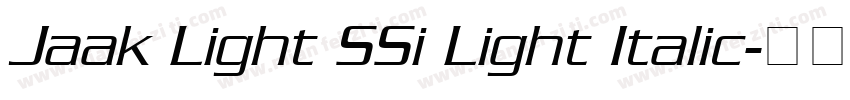 Jaak Light SSi Light Italic字体转换